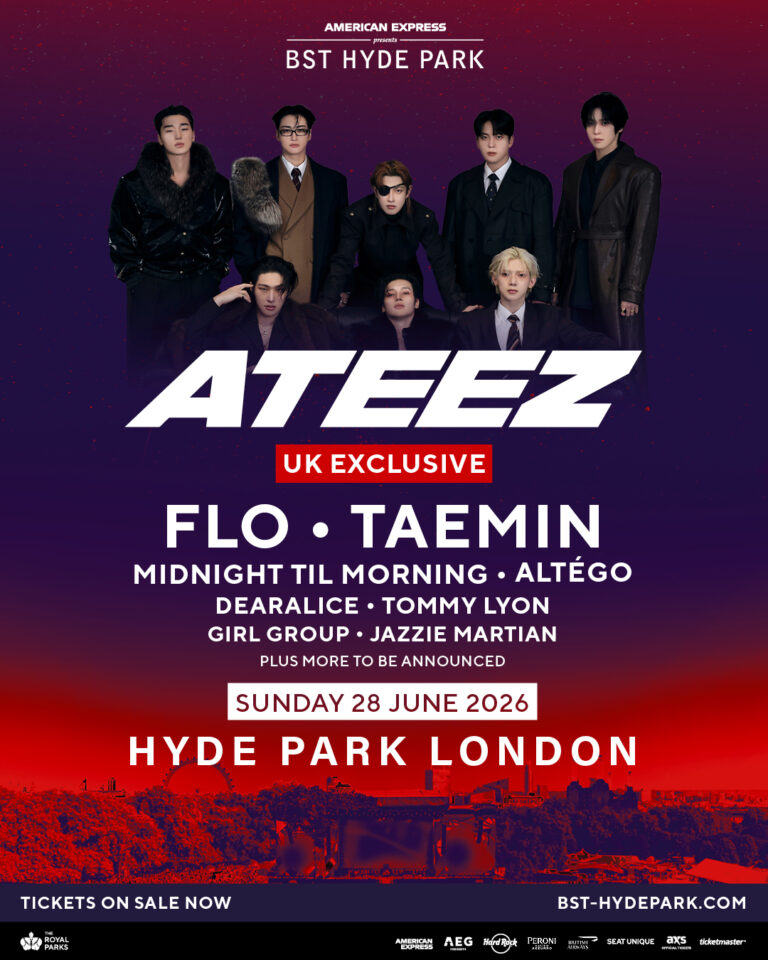 South Korean boy group ATEEZ will make their BST Hyde Park headline debut on Sunday, June 28. Held in London's Hyde Park and presented by American Express, the festival has built a reputation for hosting some of the world's most memorable and celebrated headliners. This marks a significant milestone for one of the world's most influential K-pop groups, as they take to one of the UK's most iconic festival stages. Consisting of Hongjoong, Seonghwa, Yunho, Yeosang, San, Mingi, Wooyoung, and Jongho, the group made their debut in 2018 and have since risen to global prominence through their powerful performances, ambitious concepts, and dedicated international fanbase.
